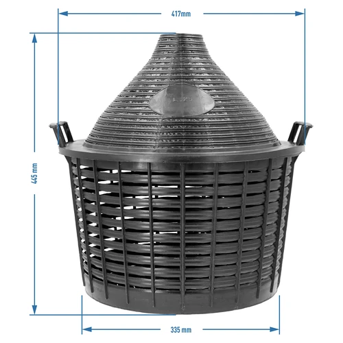 Balon pentru vin 25 L în coș de plastic - 6