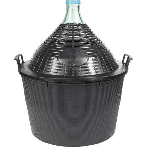 Balon pentru vin 34 L în coș de plastic