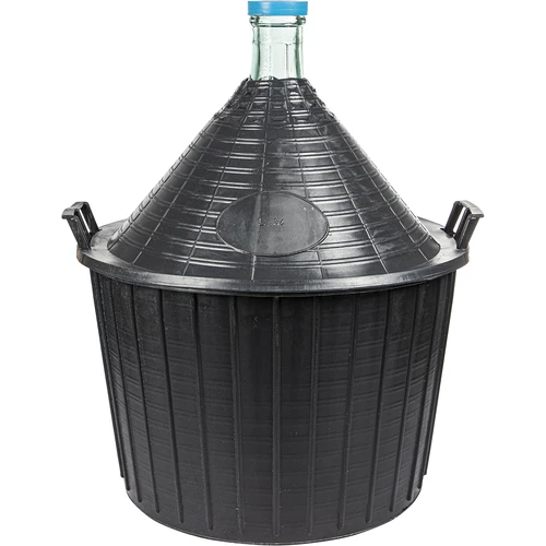 Balon pentru vin 54 L în coș de plastic
