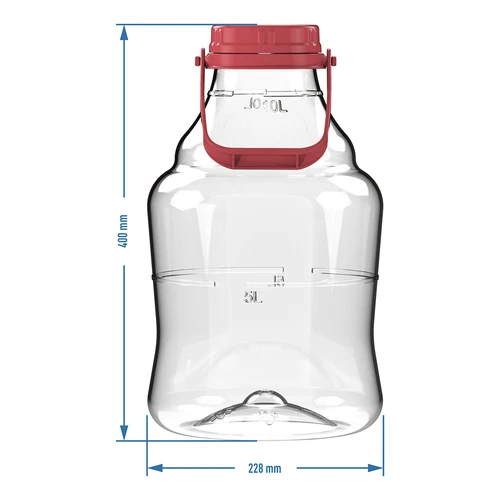 Balon pentru vin ușor, incasabil, cu mâner, 10 L - 6