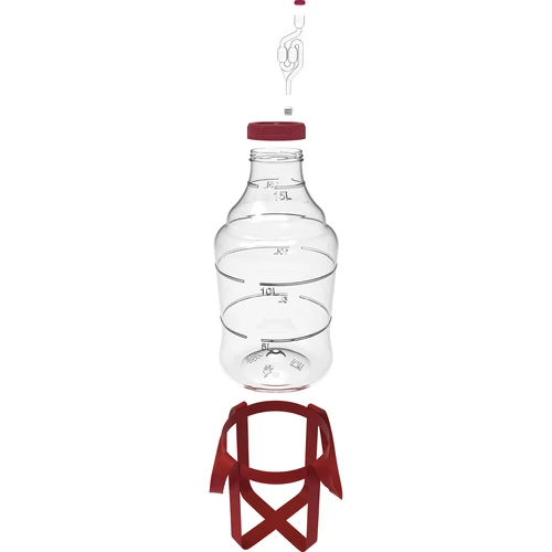 Balon pentru vin ușor, rezistent la spargere, cu curele, 15 L - 2