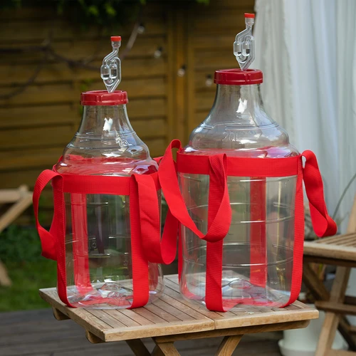 Balon pentru vin ușor, rezistent la spargere, cu curele, 15 L - 10