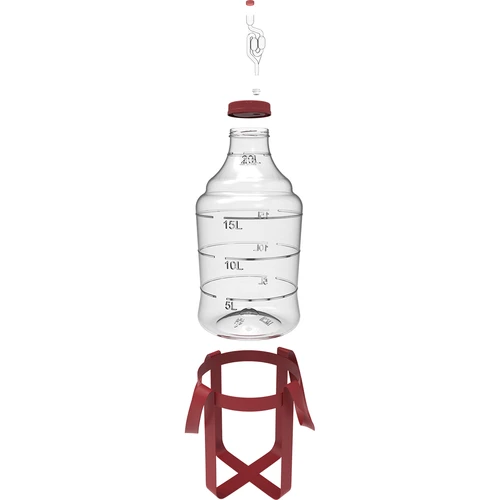 Balon pentru vin ușor, rezistent la spargere, cu curele, 20 L - 2