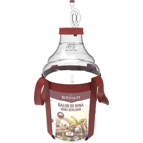 Balon pentru vin ușor, rezistent la spargere, cu curele, 20 L - 3
