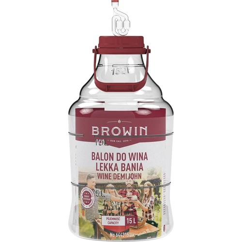 Balon pentru vin ușor, rezistent la spargere, cu mâner, 15 L - 3