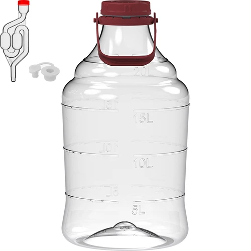 Balon pentru vin ușor, rezistent la spargere, cu mâner, 20 L - 2