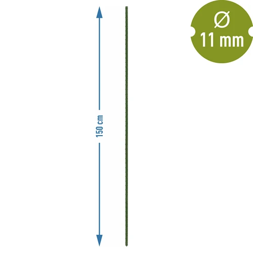 Bețe de grădină Bioogród – oțel acoperit, 1,5 m, fi 11 mm, 10 buc. - 3