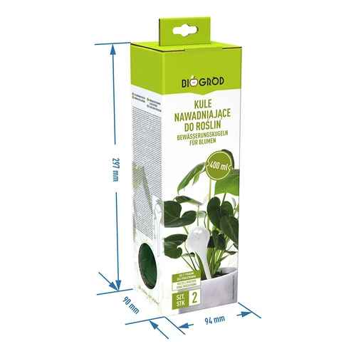 Bile de irigare pentru plante, verzi transparente, 400 ml, 2 buc. - 7