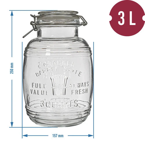 Borcan 3L tip butoi "OLD" cu clemă - 7