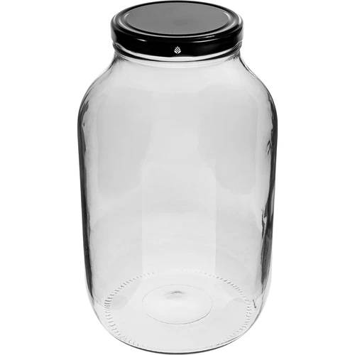 Borcan 4L cu capac negru ø 100