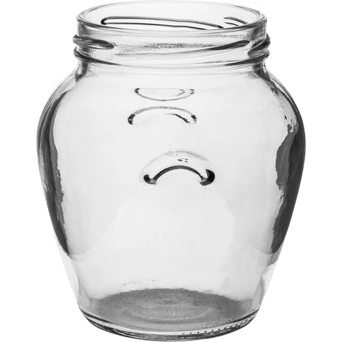 Borcan Amfora 580 ml (fi 82) cu capac negru 6 buc. - 4