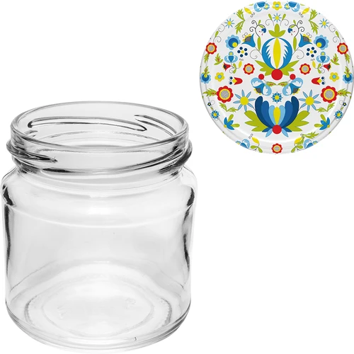 Borcan cu capacitate de 212 ml, cu capace colorate ø 66. - 9