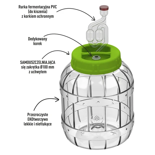 Borcan de murat rezistent la spargere, 3 L - 2