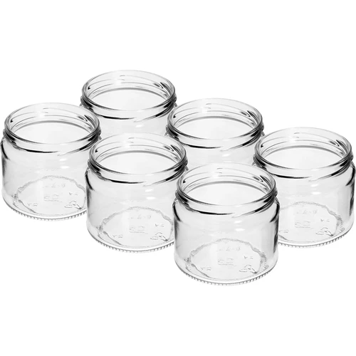 Borcan jos 330ml - cu capac auriu fi 82/6, 6buc. - 4
