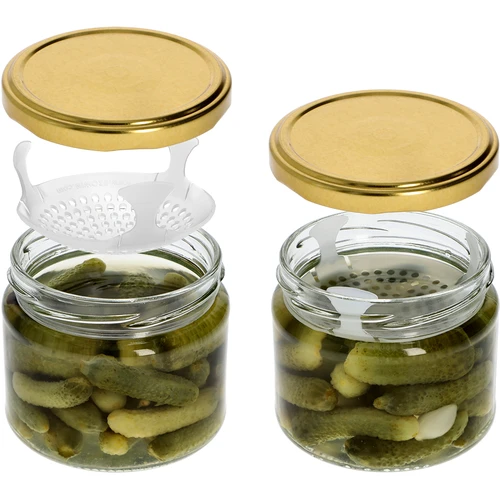 Borcan jos 330ml - cu capac auriu fi 82/6, 6buc. - 6
