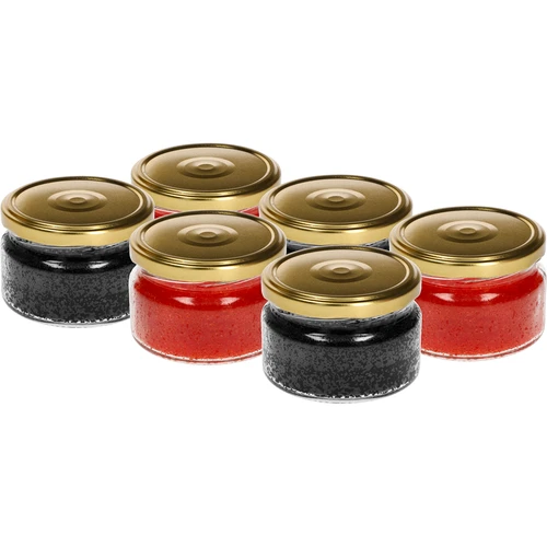 Borcan mic 200ml - cu capac auriu fi 82/6, 6buc. - 3