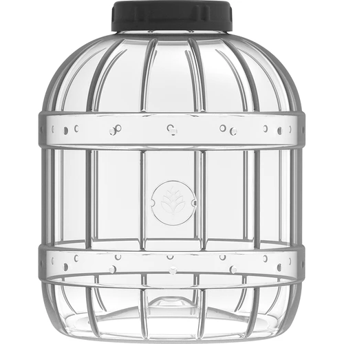 Borcan rezistent la spargere, multifuncțional, cu capac negru, 10L - 2