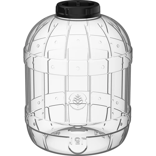 Borcan rezistent la spargere, multifuncțional, cu capac negru, 15L