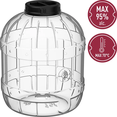 Borcan rezistent la spargere, multifuncțional, cu capac negru, 15L - 4