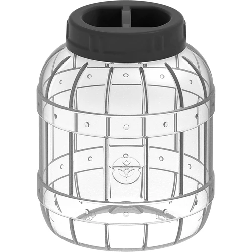 Borcan rezistent la spargere, multifuncțional, cu capac negru, 3L