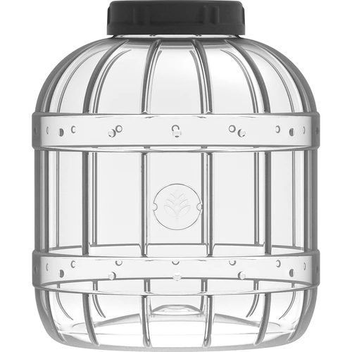 Borcan rezistent la spargere, multifuncțional, cu capac negru, 3L - 3
