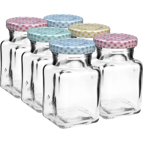 Borcan TO 150 ml Patru colțuri fi 53 capac - 6 buc. - 2