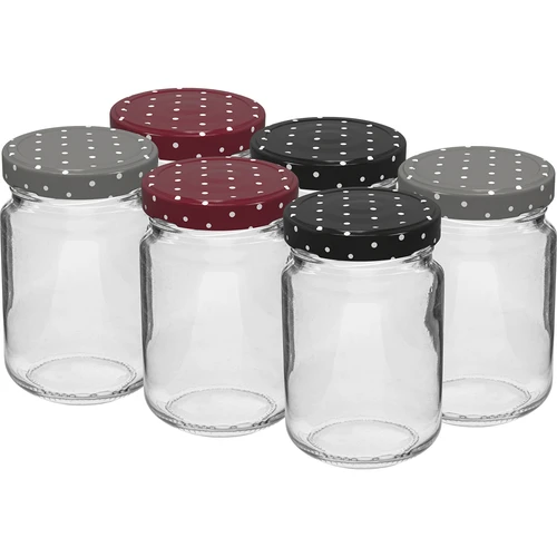 Borcan TO 156 ml capac colorat fi 53/4 - 6 buc.