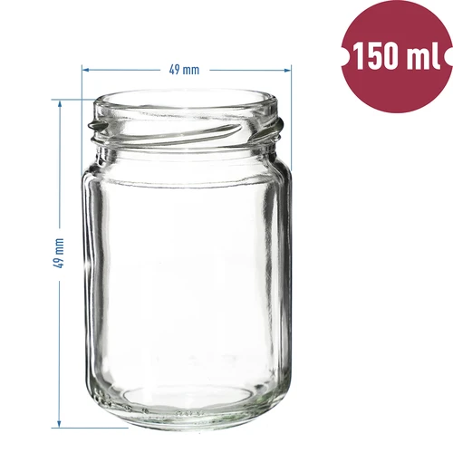 Borcan TO 156 ml capac colorat fi 53/4 - 6 buc. - 7