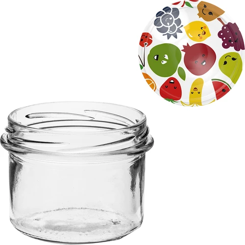 Borcan TO 235 ml cu capac colorat fi82 - 6 buc. - 8