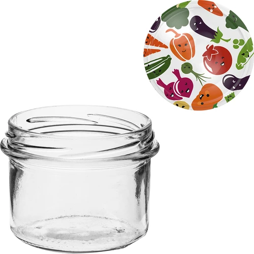 Borcan TO 235 ml cu capac colorat fi82 - 6 buc. - 9
