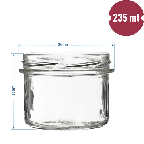 Borcan TO 235 ml cu capac colorat fi82 - 6 buc. - 5