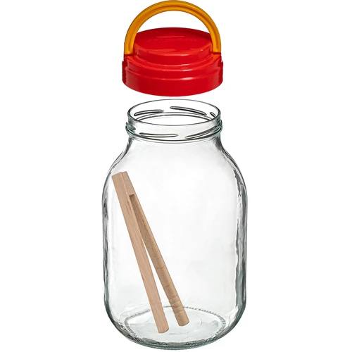 Borcan TO 3 L cu capac de plastic + clești fi 100 - 3