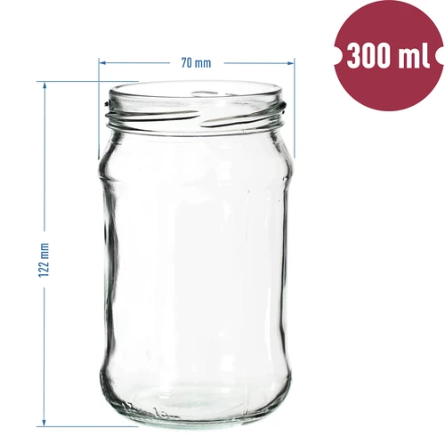 Borcan TO 300 ml cu capac auriu fi 66 - 6 buc. - 6