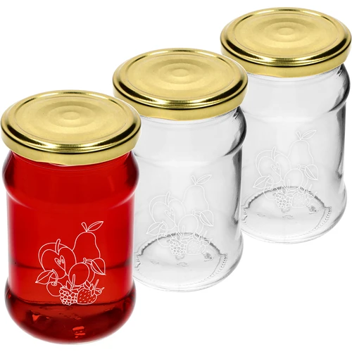 Borcan TO 300ml cu imprimare - mix de fructe și capac fi66/4 - 3 buc.