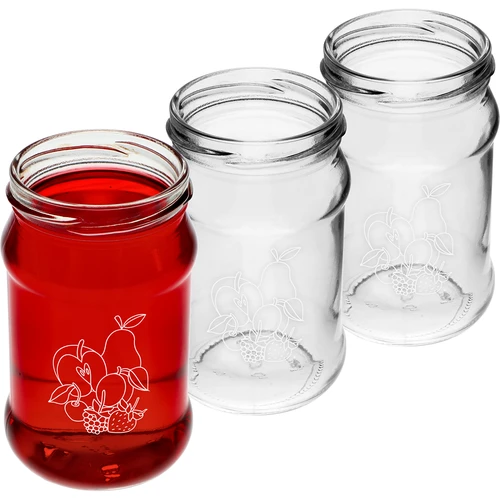 Borcan TO 300ml cu imprimare - mix de fructe și capac fi66/4 - 3 buc. - 3