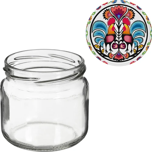 Borcan TO 370 ml cu capac colorat fi82/6- 6 buc. - 5