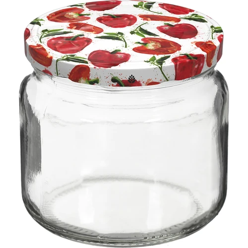 Borcan TO 370 ml cu capac colorat fi82/6- 6 buc. - 2