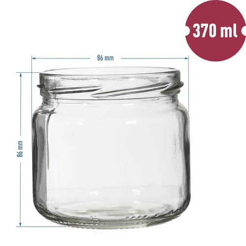 Borcan TO 370 ml cu capac colorat fi82/6- 6 buc. - 4