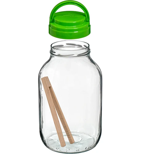 Borcan TO 4 L cu capac de plastic + clești fi 100 - 3