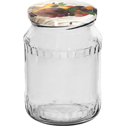Borcan TO 720 ml cu capac colorat fi 82/6 - 6 buc. - 2