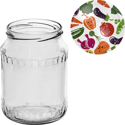 Borcan TO 720 ml cu capac colorat fi 82/6 - 6 buc. - 7
