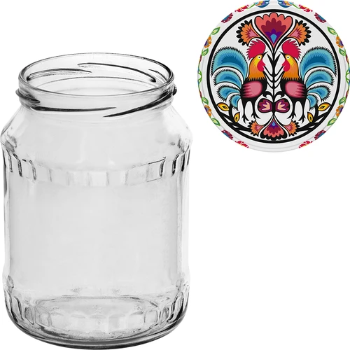 Borcan TO 720 ml cu capac colorat fi 82/6 - 6 buc. - 8