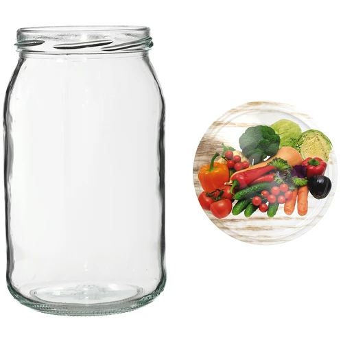Borcan TO 900 ml cu capac colorat fi82/6 - 6 buc. - 13