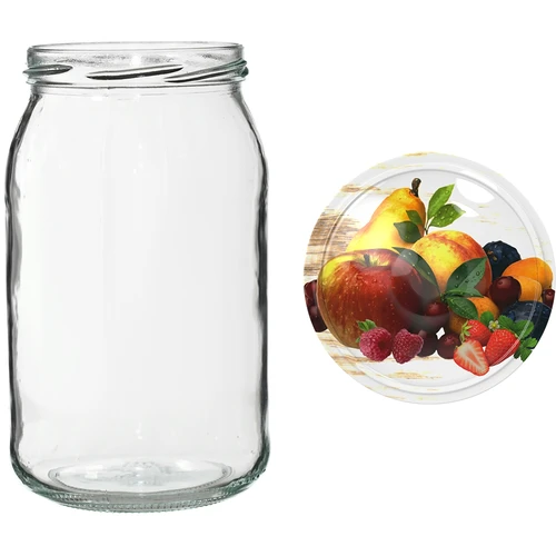 Borcan TO 900 ml cu capac colorat fi82/6 - 6 buc. - 14