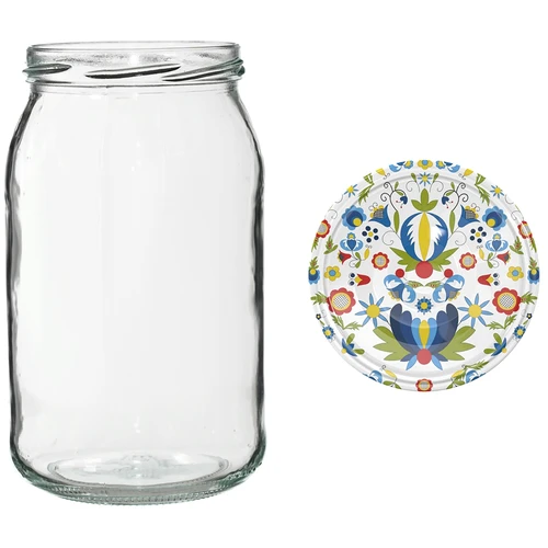 Borcan TO 900 ml cu capac colorat fi82/6 - 6 buc. - 10