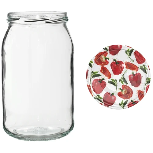Borcan TO 900 ml cu capac colorat fi82/6 - 6 buc. - 8