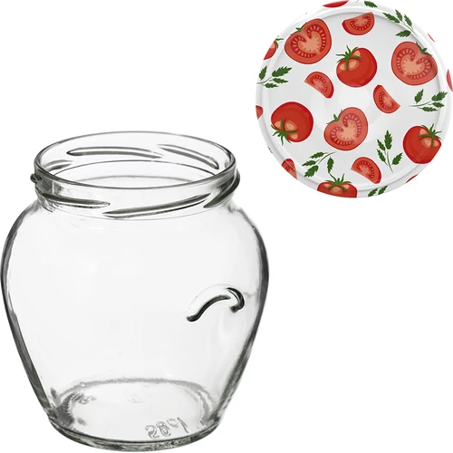 Borcan TO Amfora 580 ml cu capac colorat fi82/6-6buc. - 11