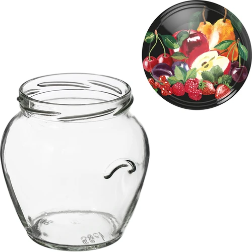 Borcan TO Amfora 580 ml cu capac colorat fi82/6-6buc. - 8