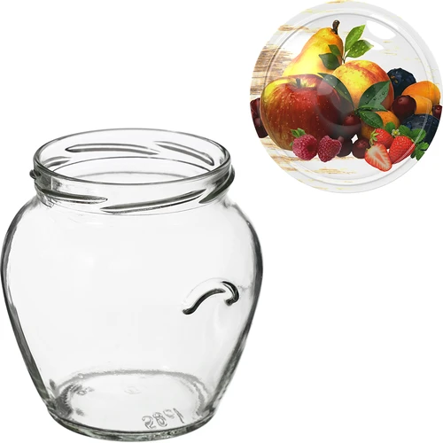 Borcan TO Amfora 580 ml cu capac colorat fi82/6-6buc. - 7