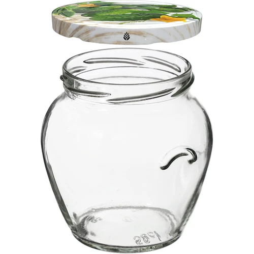 Borcan TO Amfora 580 ml cu capac colorat fi82/6-6buc. - 3